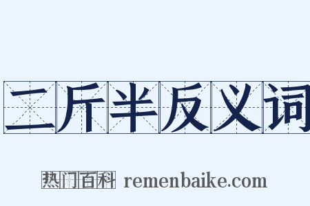 二斤半反义词是什么意思的图片